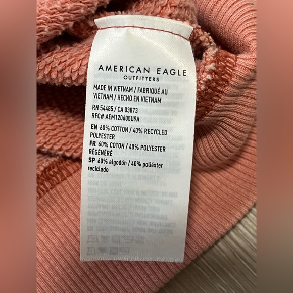 American Eagle Lived In Sweatshirt Crew Neck Oversized Casual Sweater Graphic - Picture 5 of 6